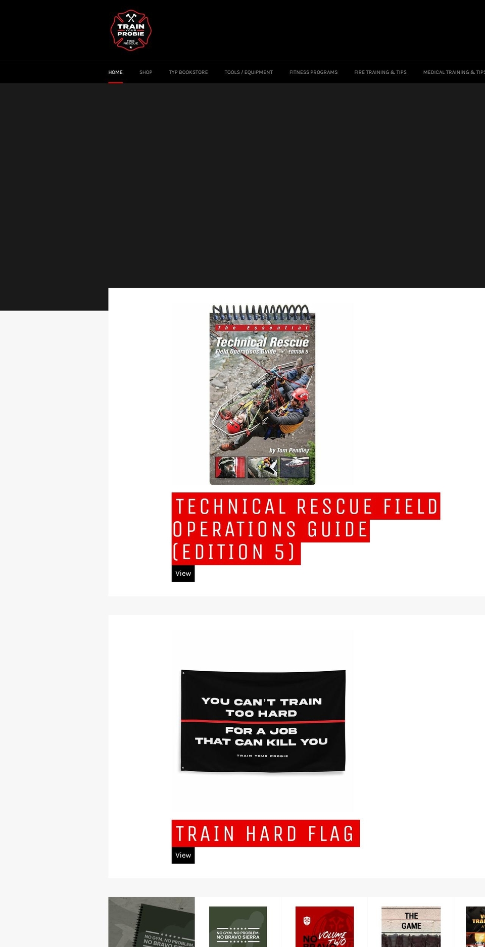 trainyourprobie.com — Shopify storefront screenshot