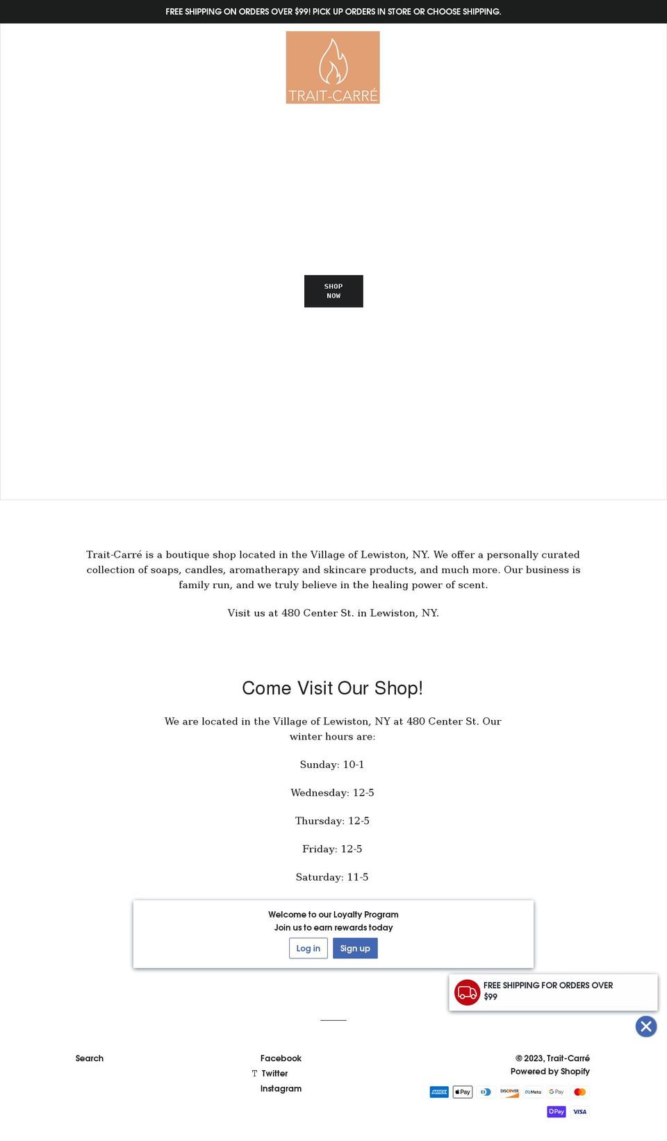 trait-carre.com shopify website screenshot