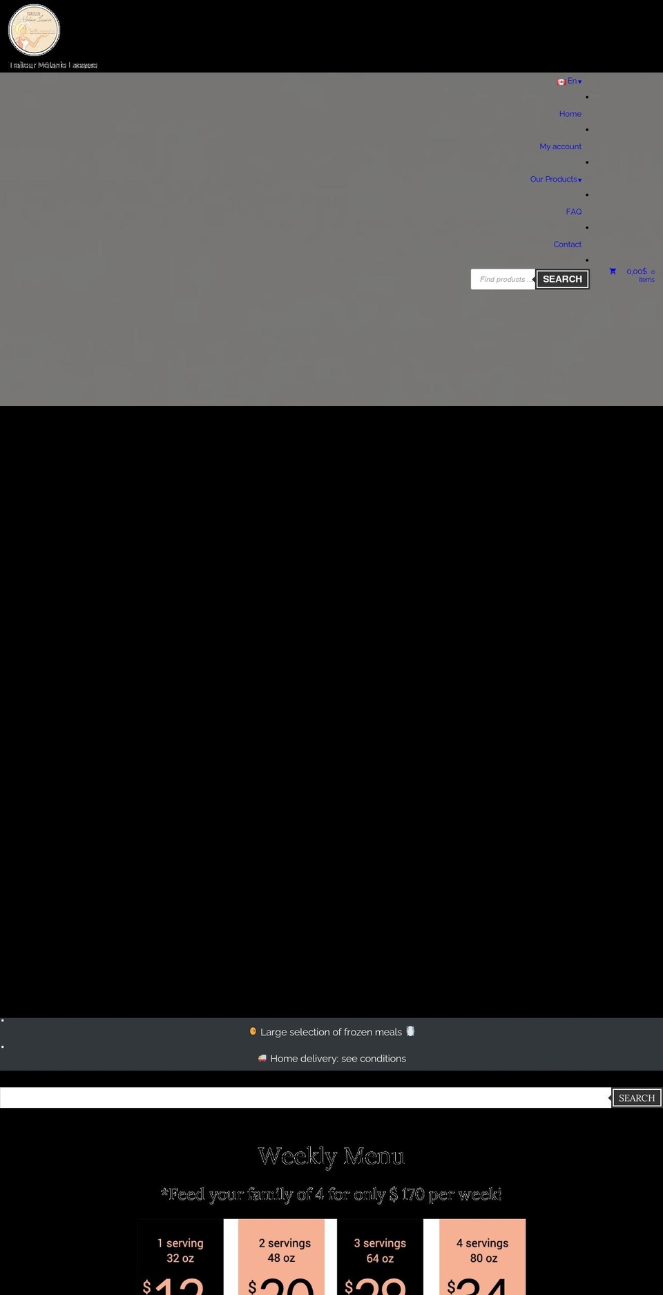 traiteurmelanielacasse.com — Shopify storefront screenshot