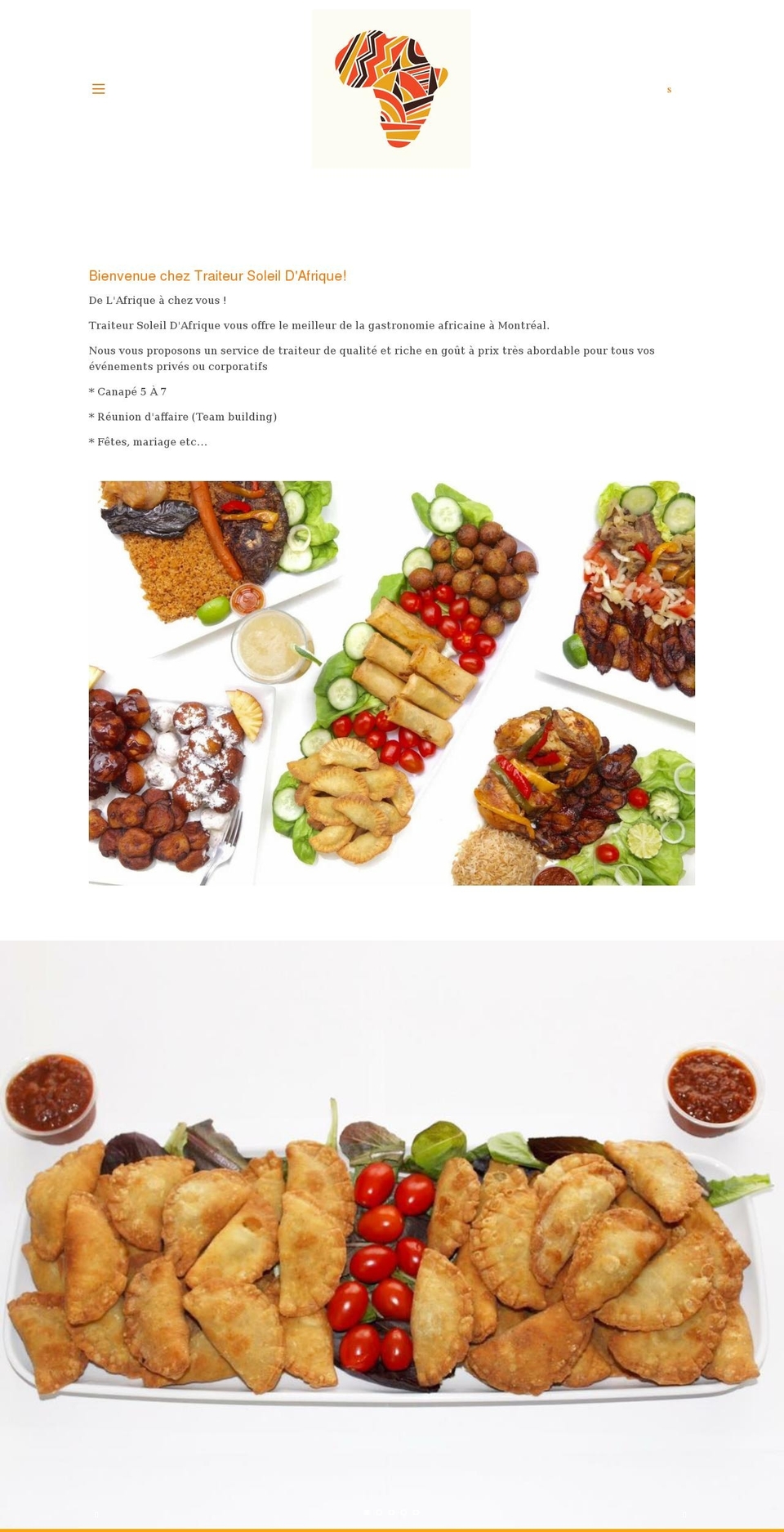 traiteursoleildafrique.com shopify website screenshot