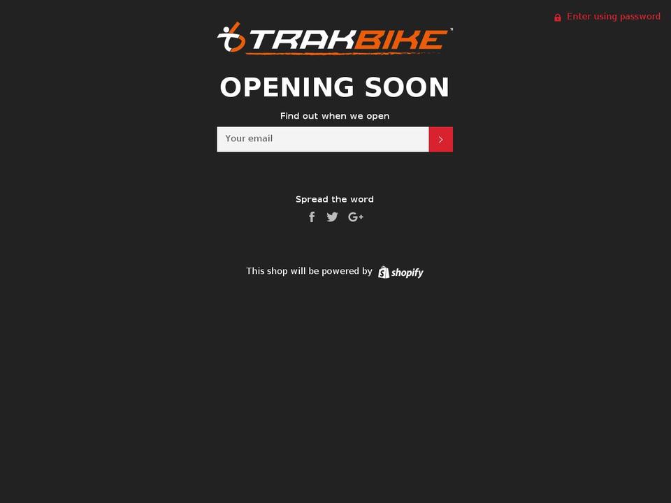 trakbike.com shopify website screenshot