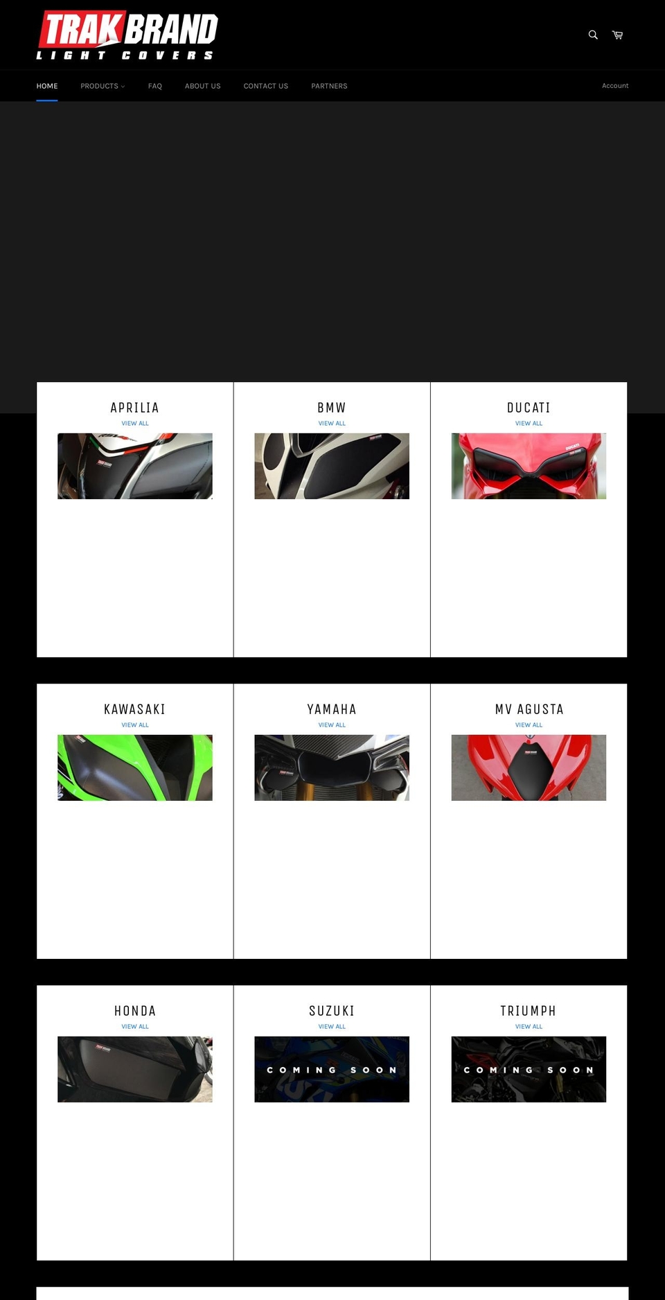 trakbrand.com shopify website screenshot