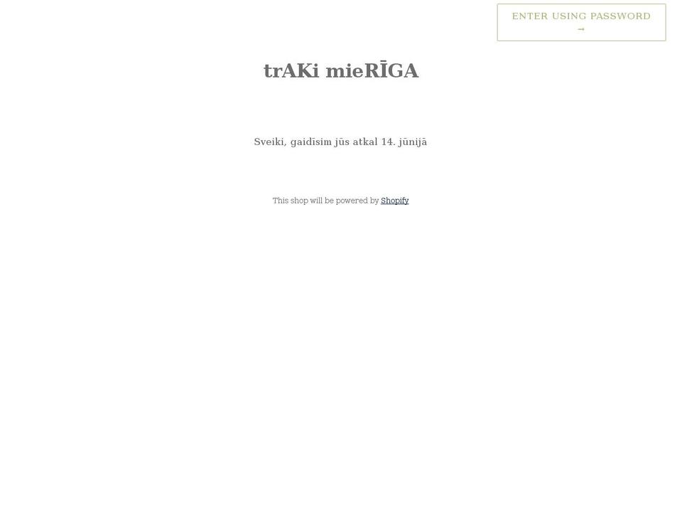 trakimieriga.lv shopify website screenshot