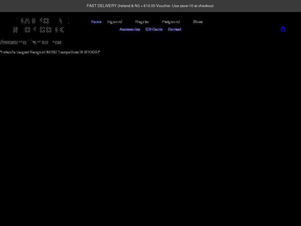 trampolineshop.ie shopify website screenshot