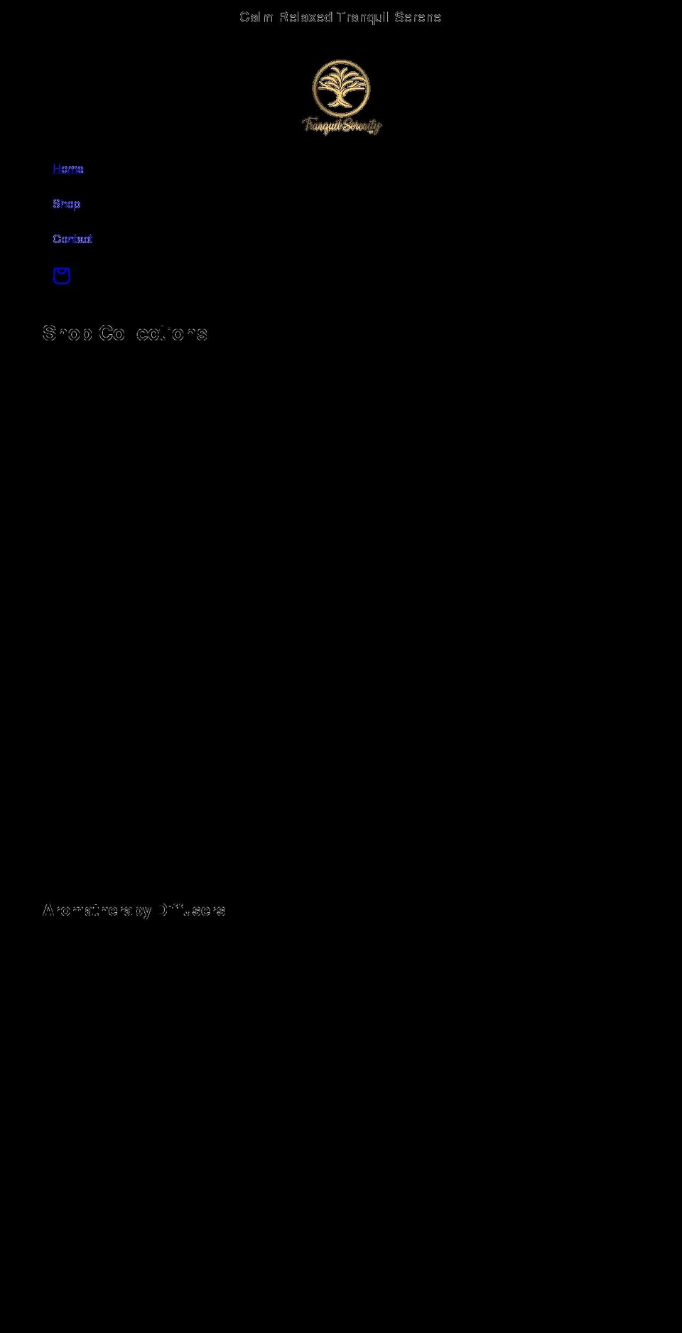 tranquilserenity.net shopify website screenshot