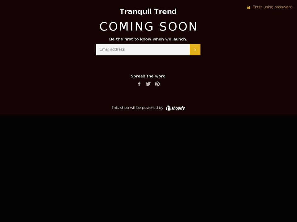 tranquiltrend.com — Shopify storefront screenshot