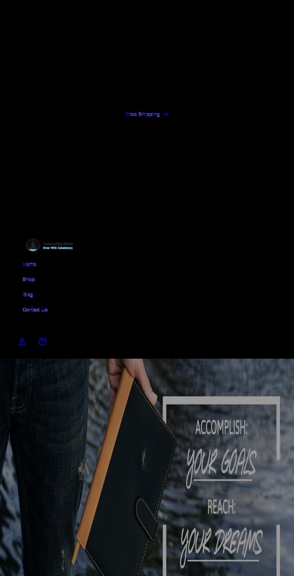 transcendingwaves.com — Shopify storefront screenshot