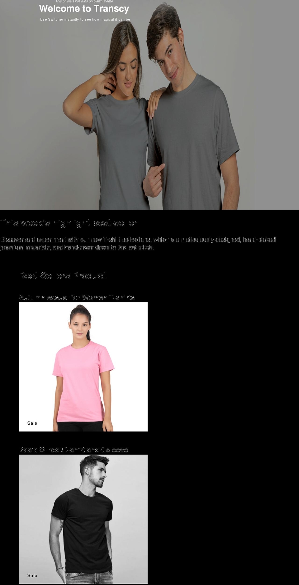 transcy-demo.myshopify.com shopify website screenshot