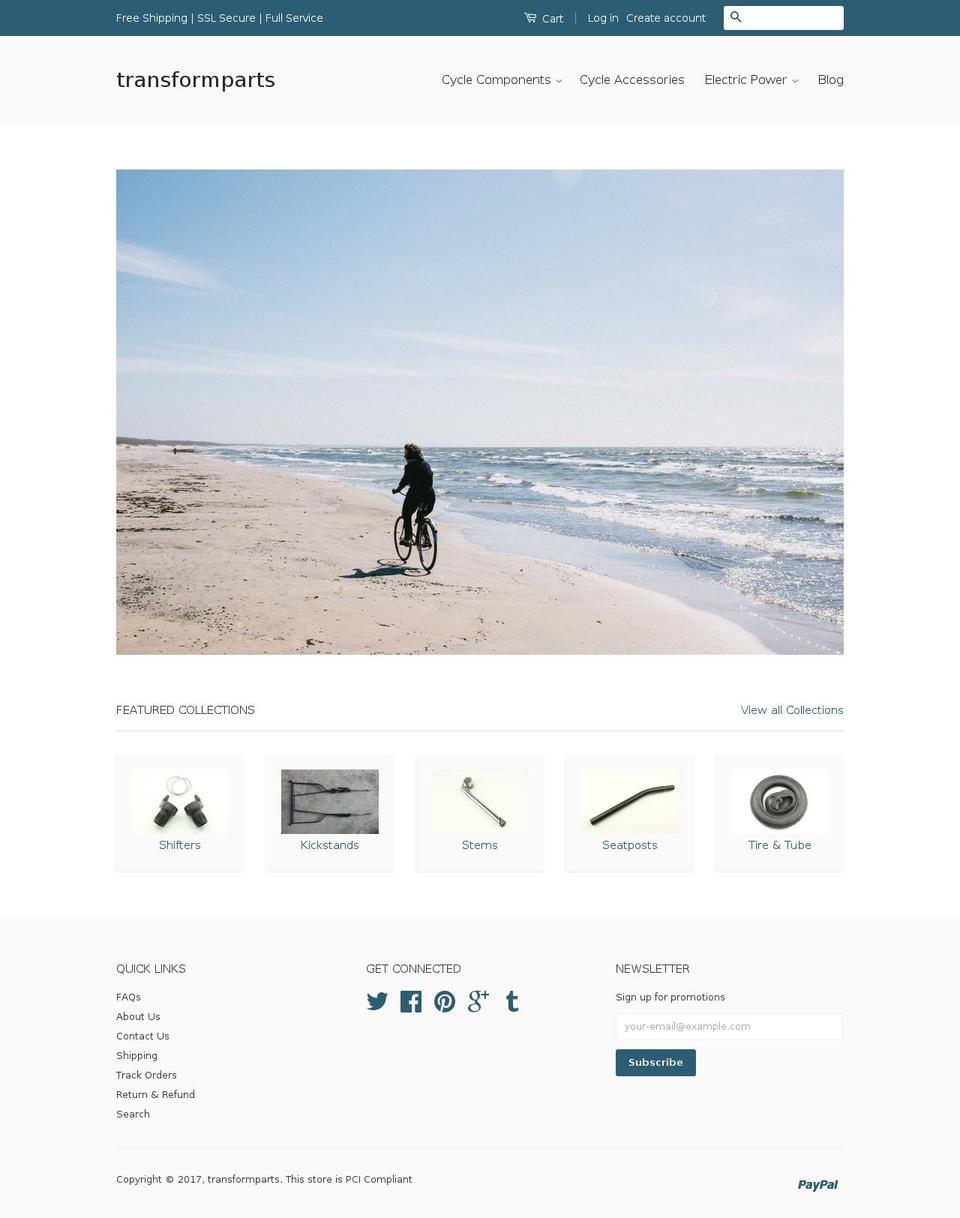 transformparts.com shopify website screenshot