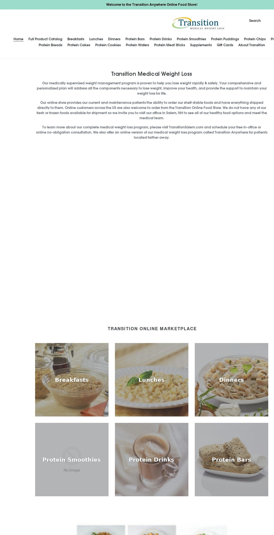 transition-medical-weight-loss.myshopify.com shopify website screenshot