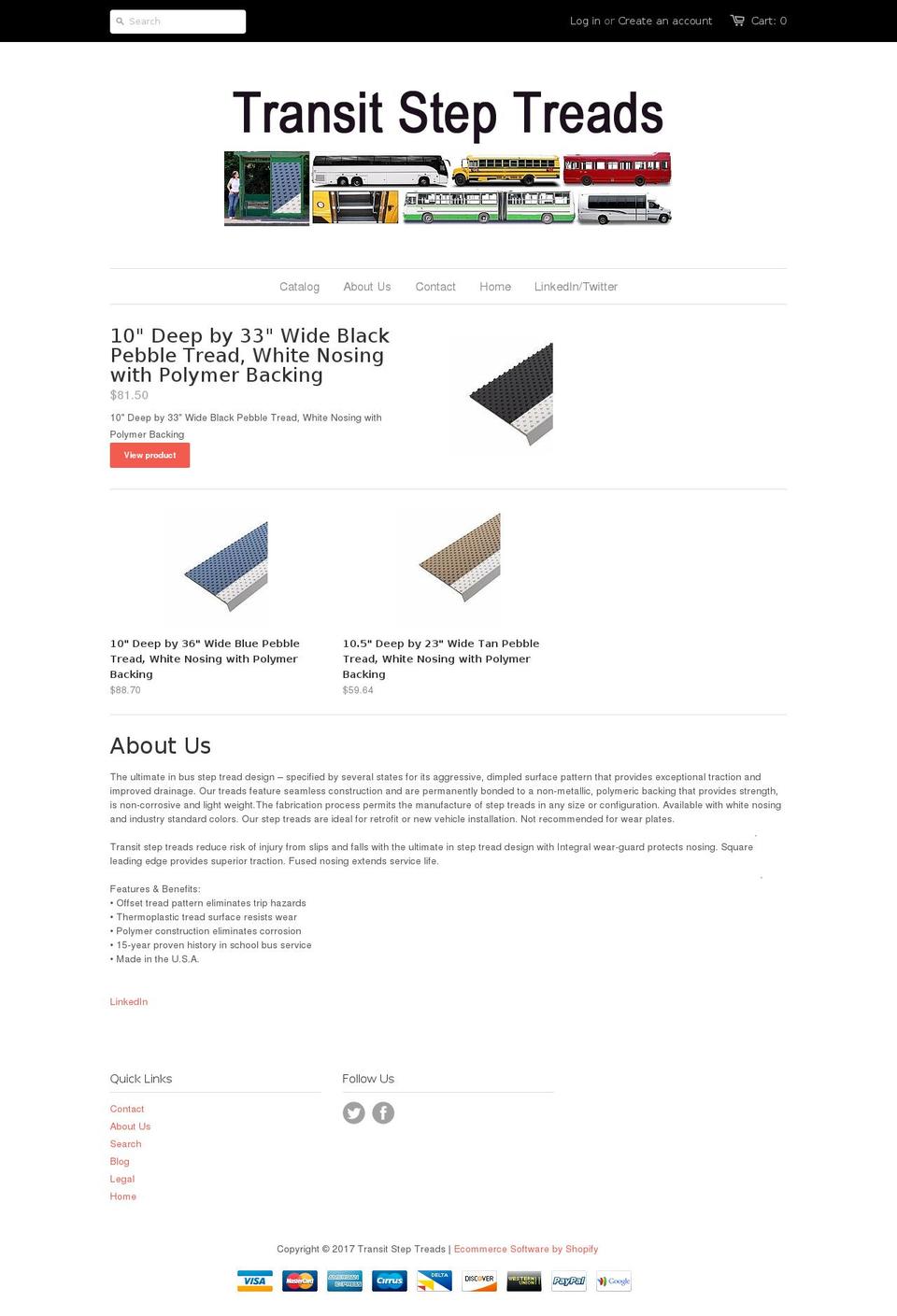 transitsteptread.com shopify website screenshot