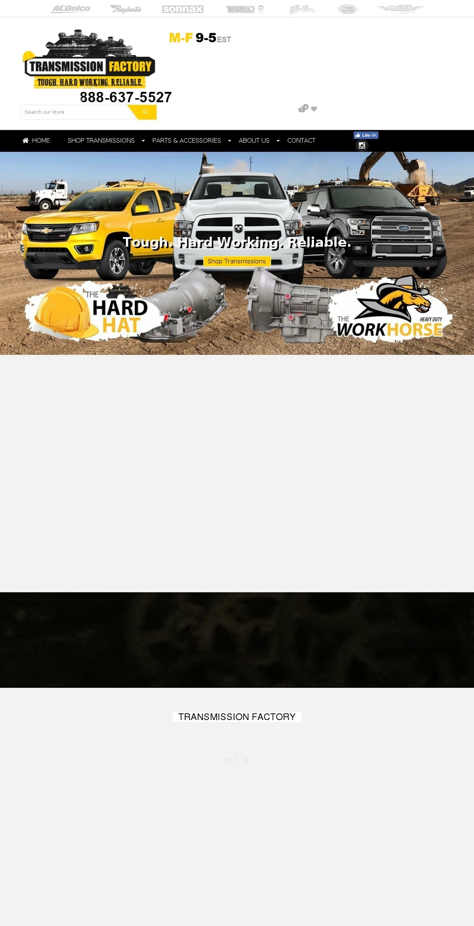 transmissionfactory.com — Shopify storefront screenshot