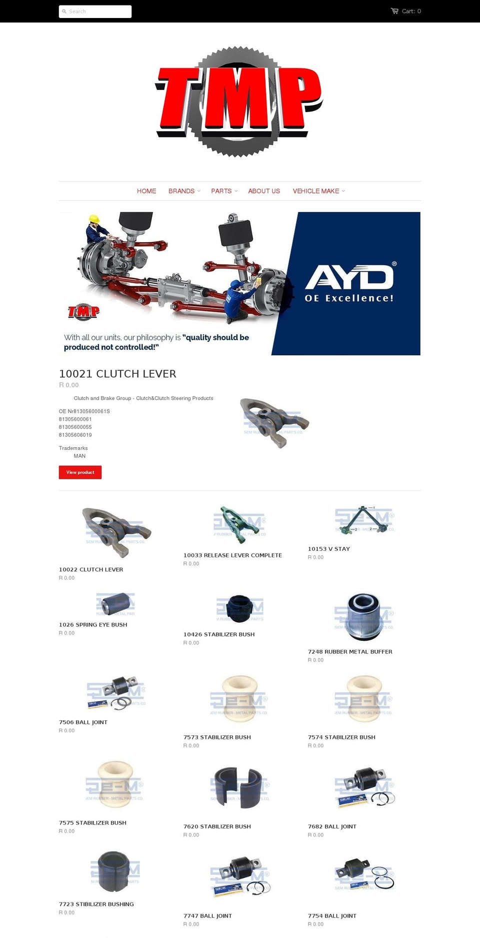 transmotorparts.com shopify website screenshot