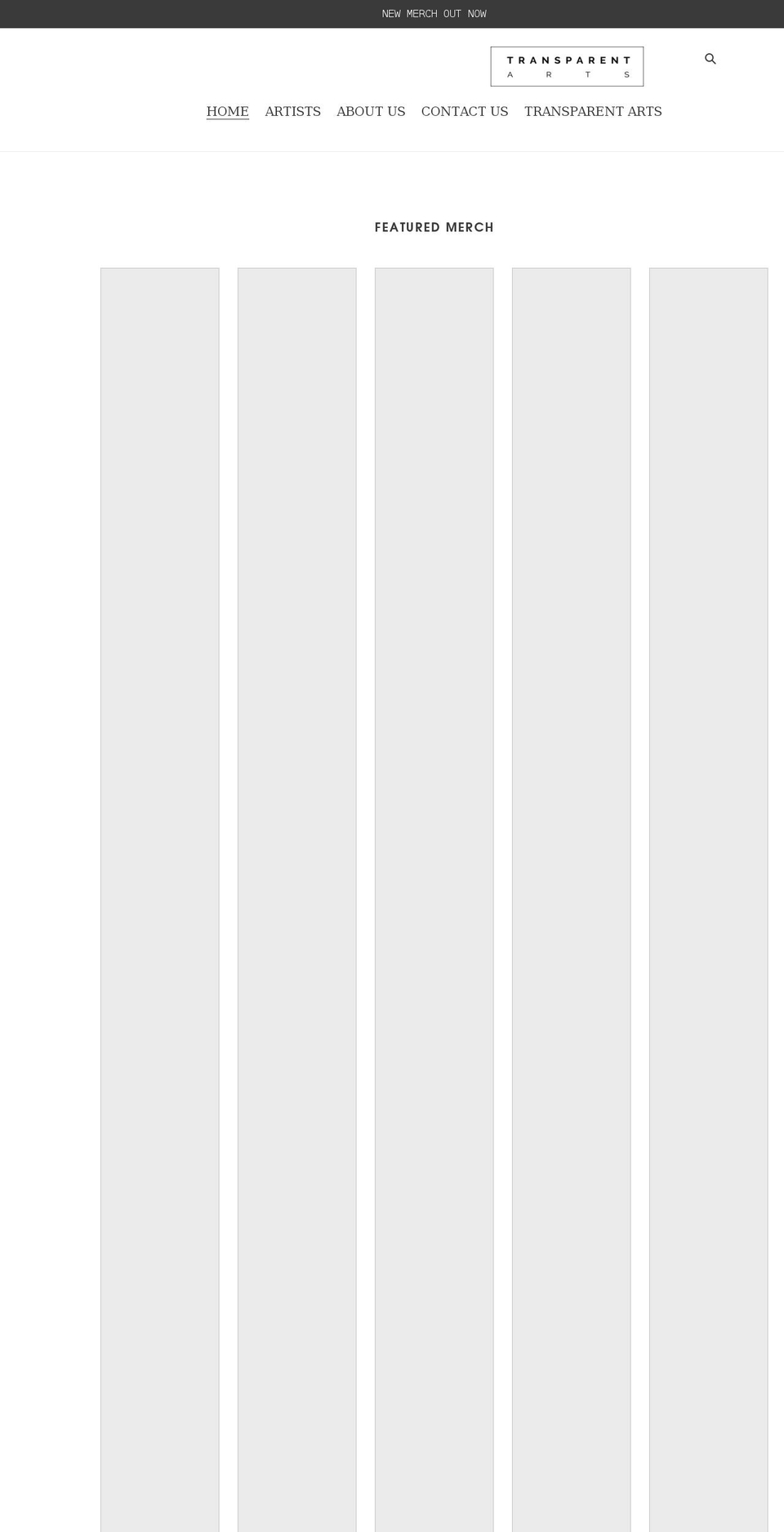 transparent-agency.myshopify.com shopify website screenshot