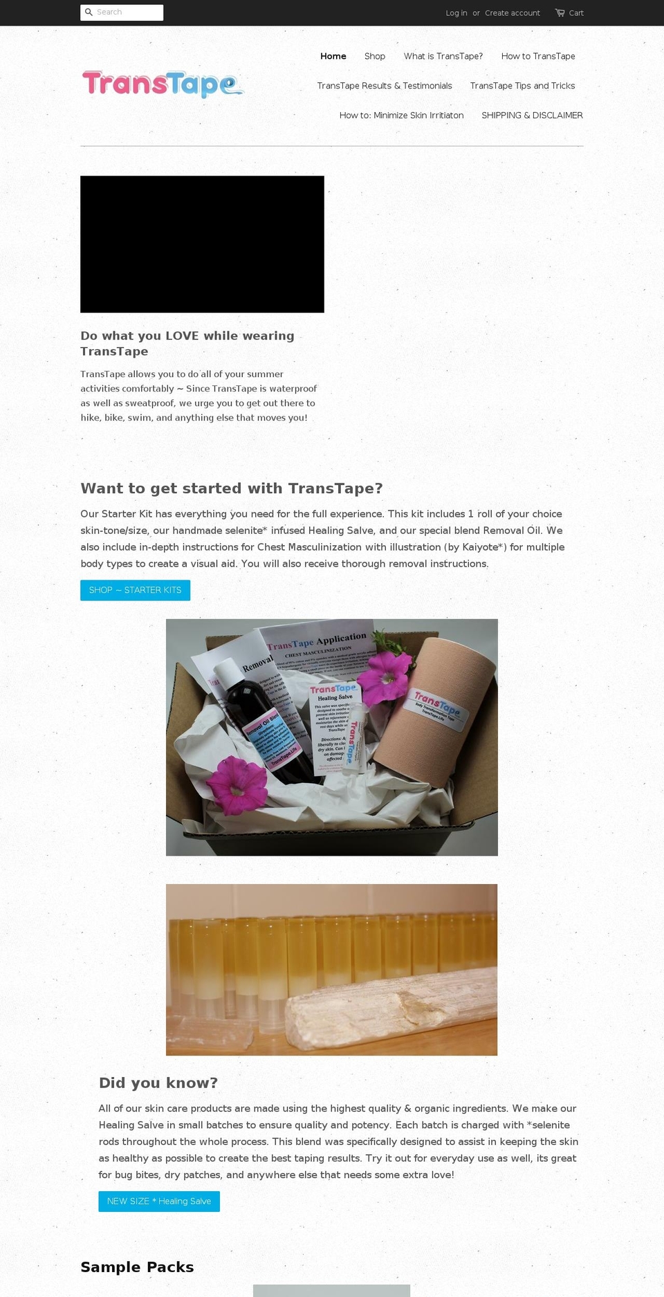 YourStore Shopify theme site example transtape.life