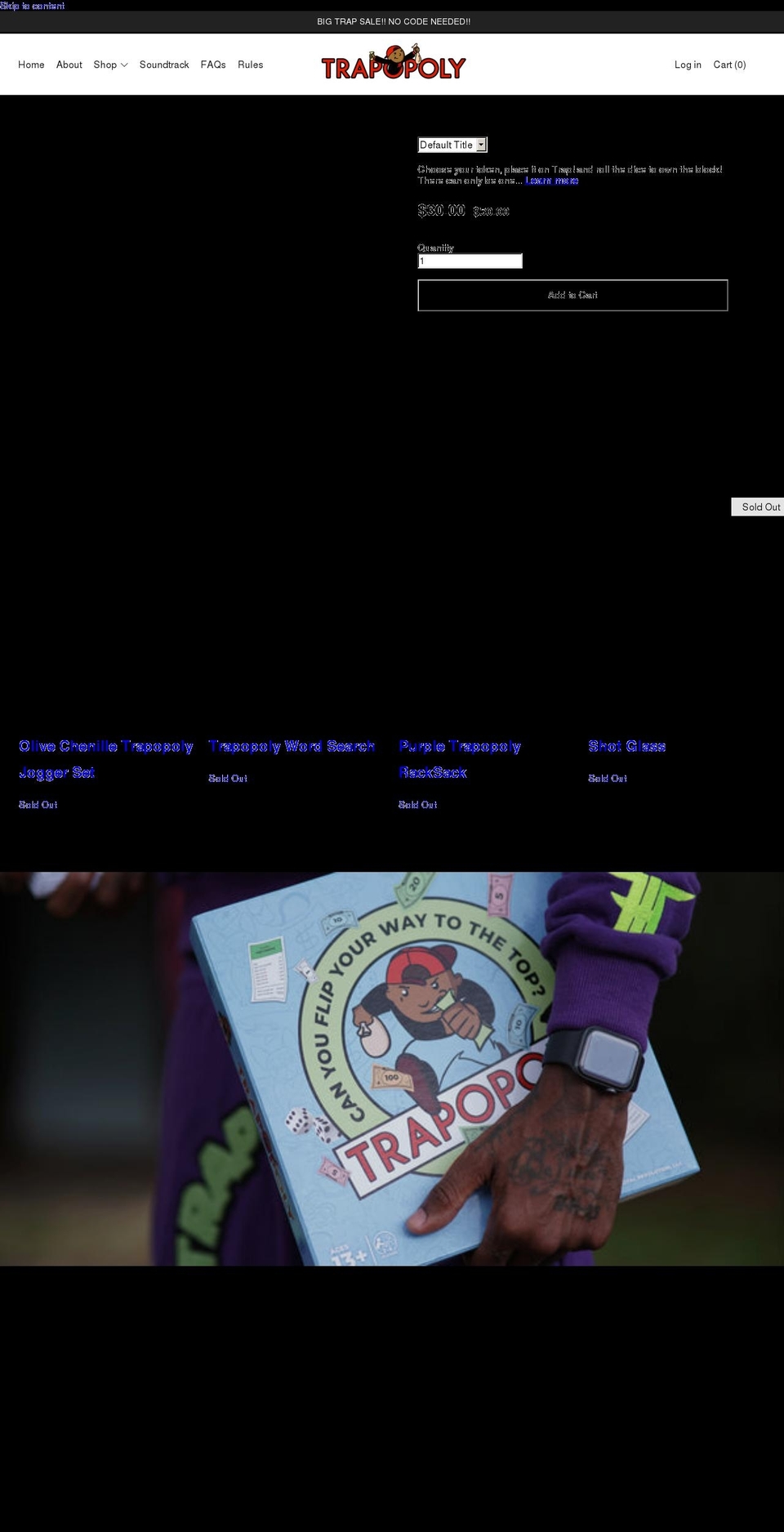 trapopoly.com shopify website screenshot