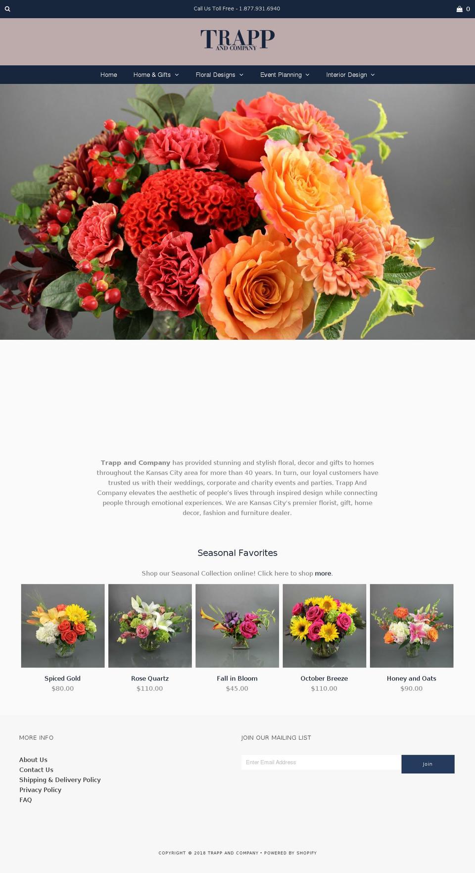 trappandcompany.com — Shopify storefront screenshot