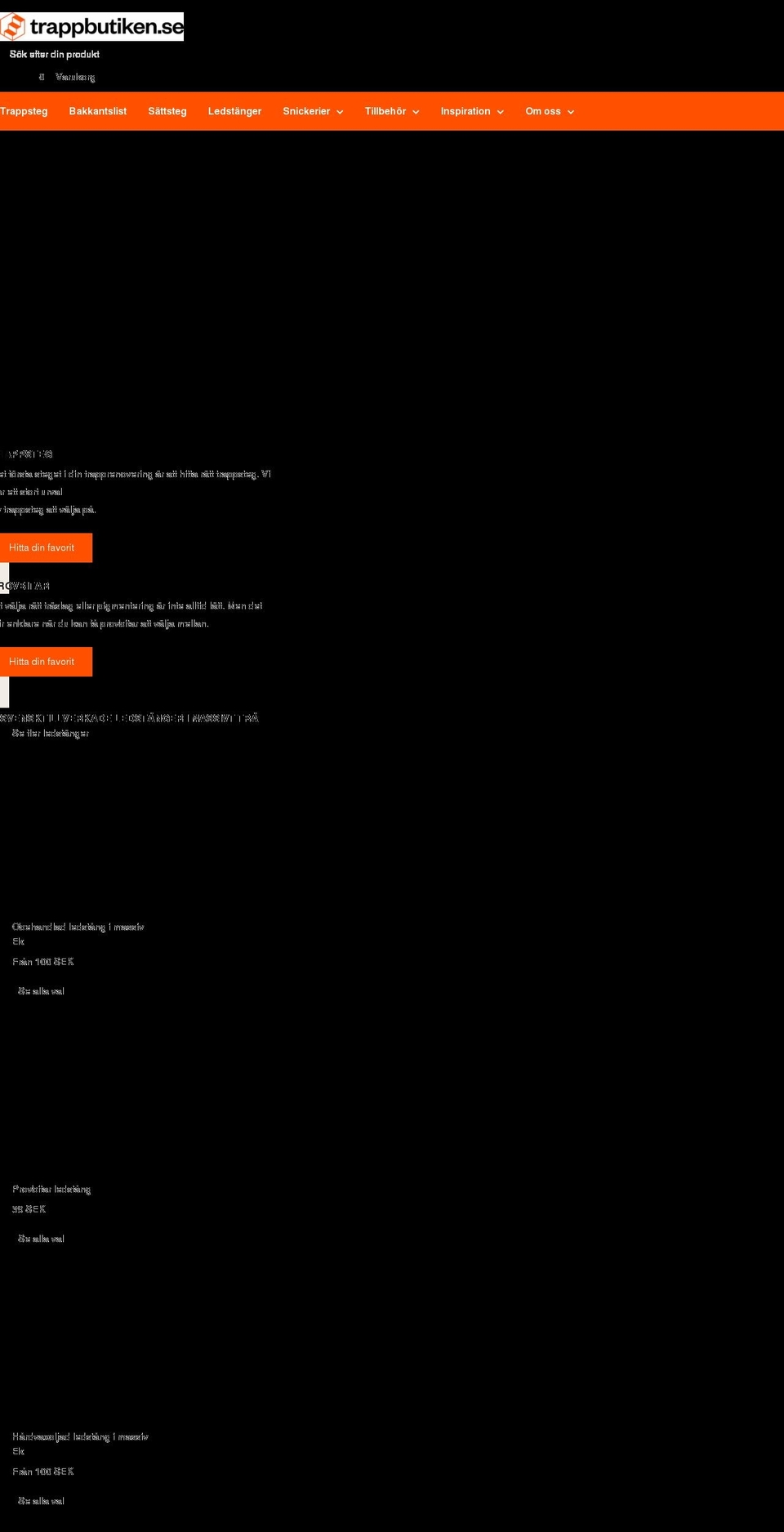 trappbutiken.se shopify website screenshot