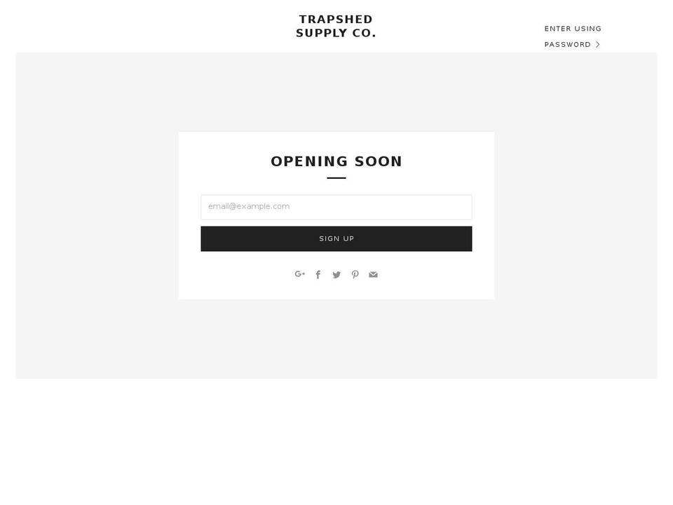 trapshed.com shopify website screenshot