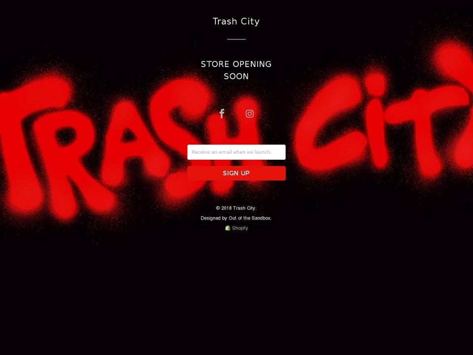 trashcity.com.au shopify website screenshot