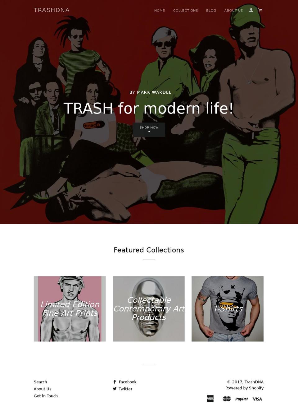 trashdna.com shopify website screenshot
