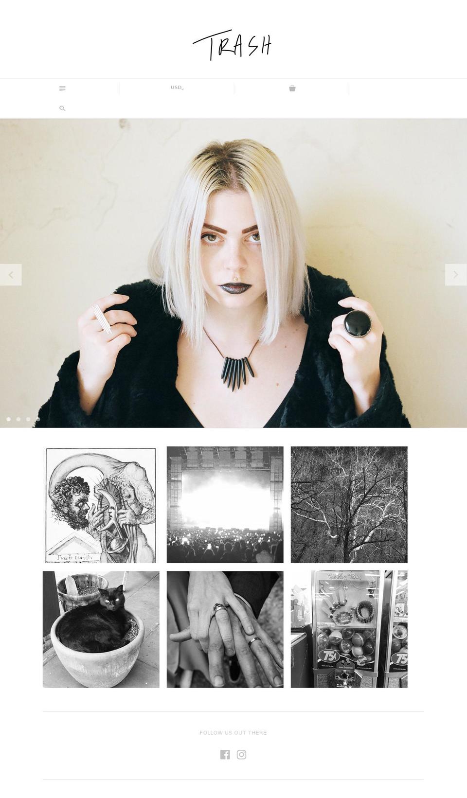 trashjewelry.com — Shopify storefront screenshot