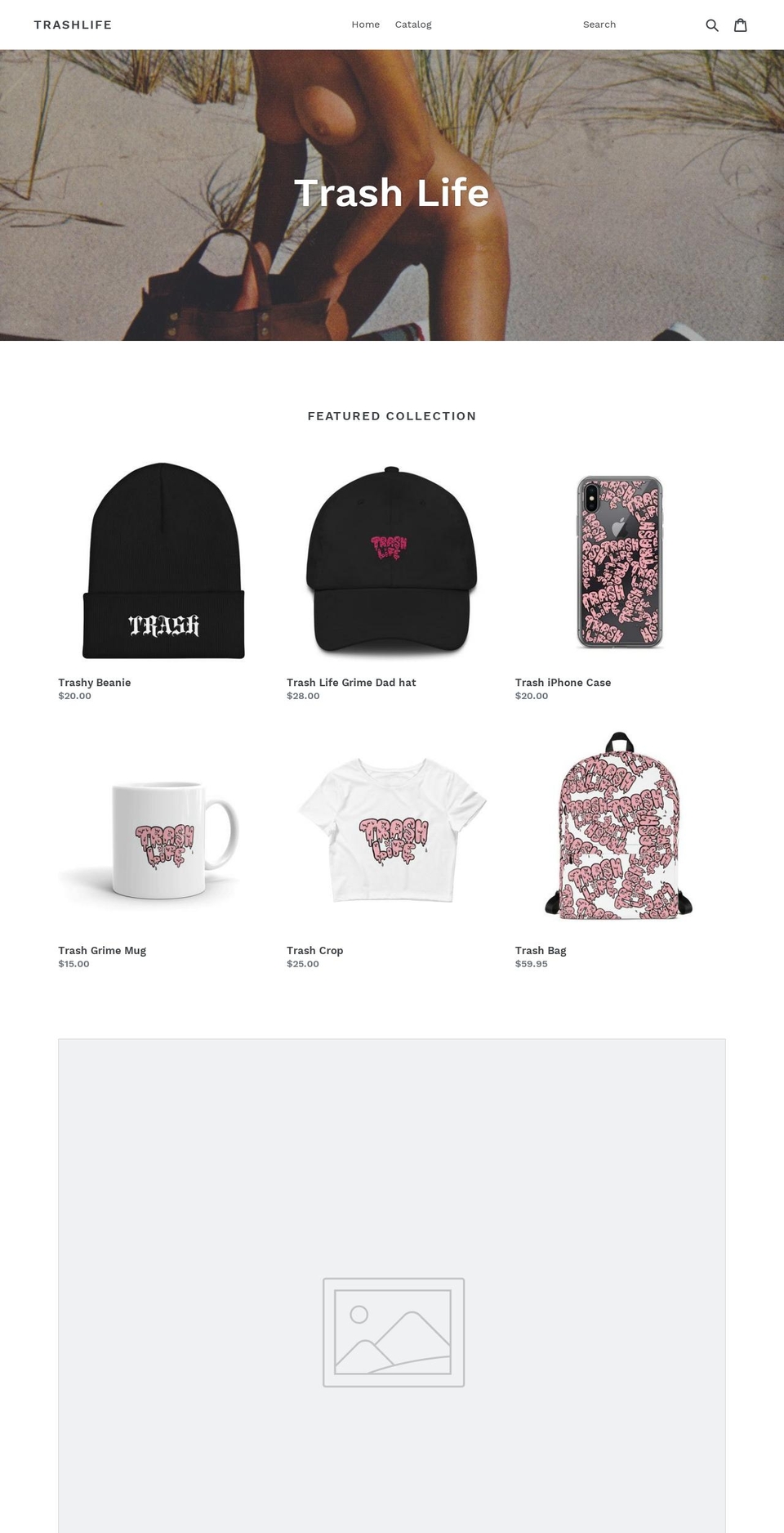 trashlife.net shopify website screenshot