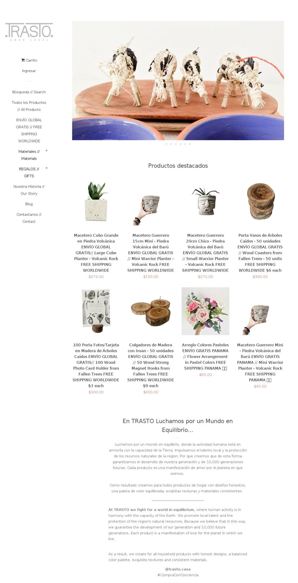 trasto.casa shopify website screenshot