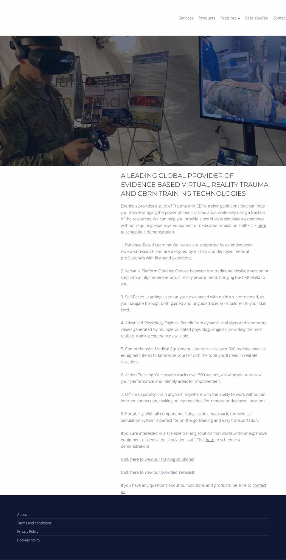 traumasimulator.com — Shopify storefront screenshot