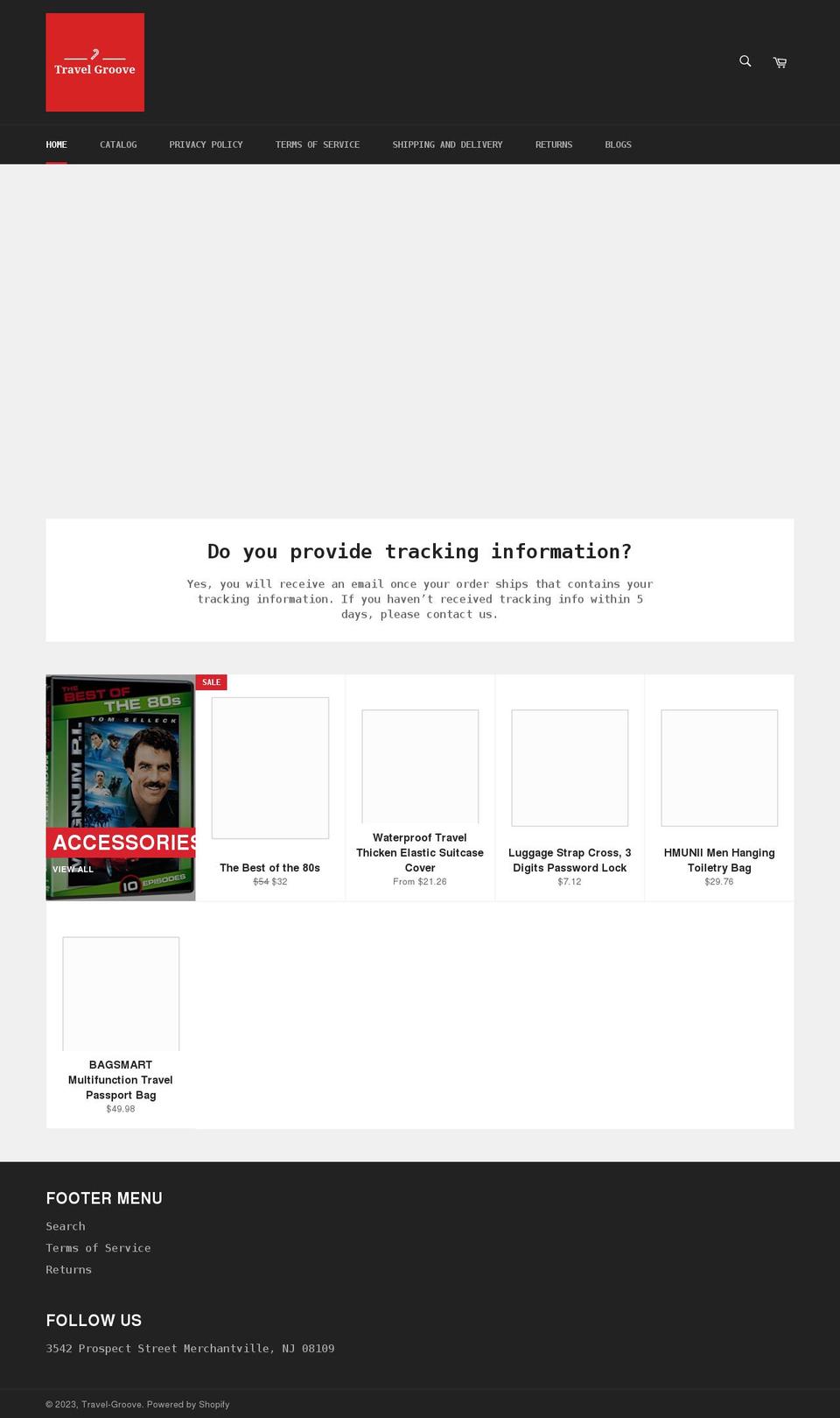 travel-groove.myshopify.com shopify website screenshot