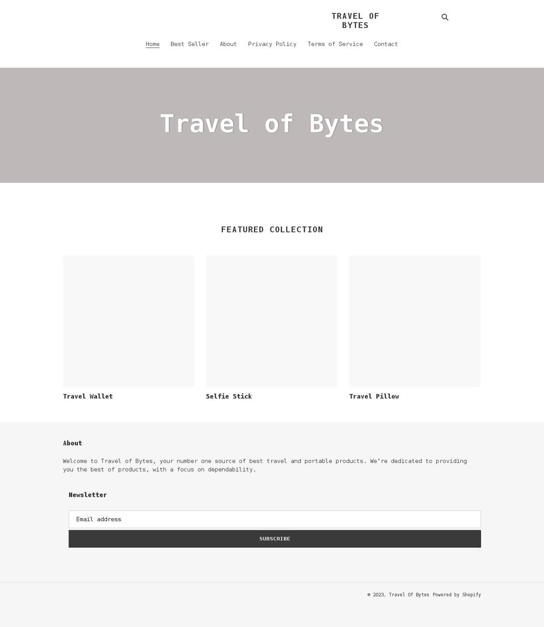 travel-of-bytes.myshopify.com shopify website screenshot