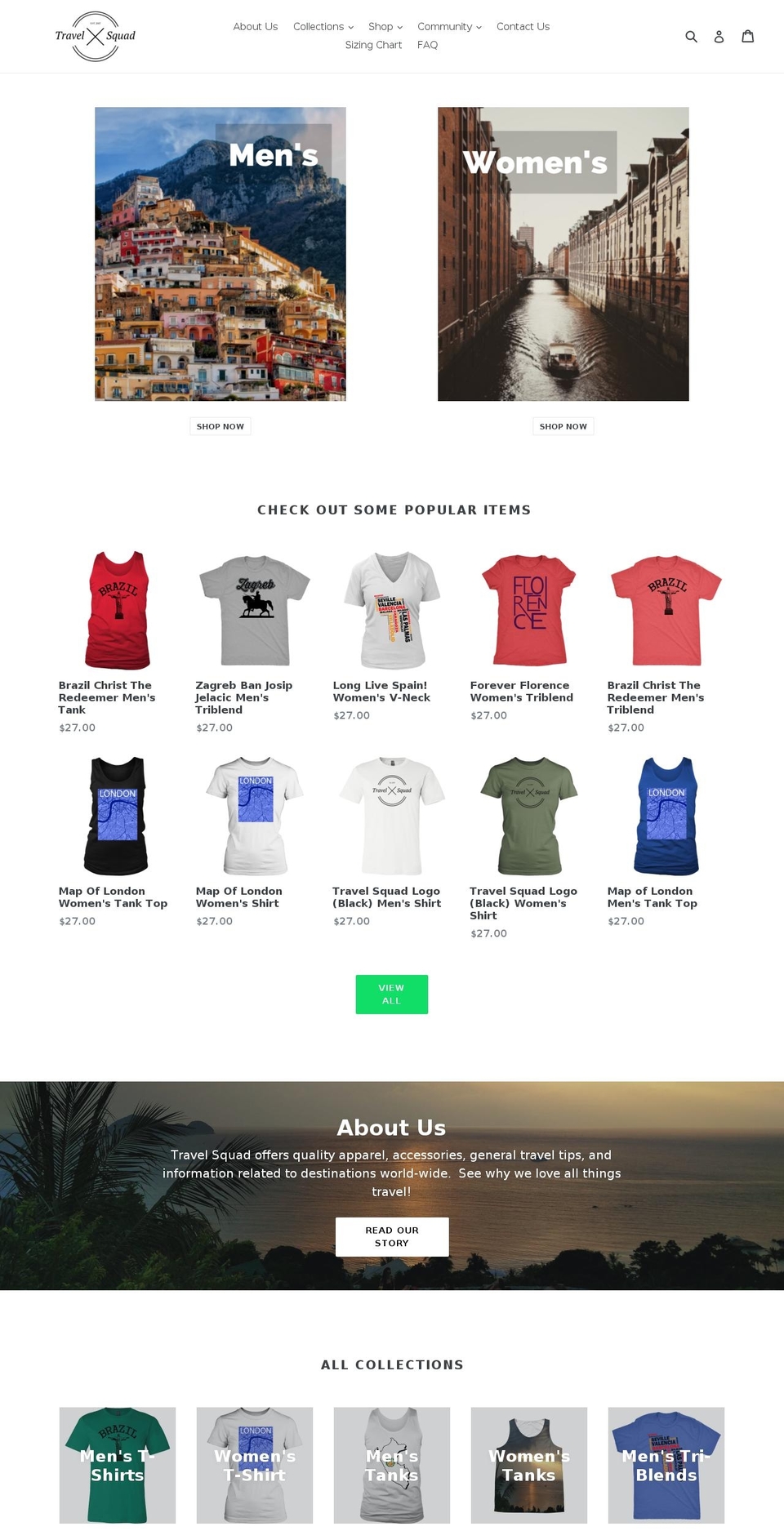 travel-squad.com — Shopify storefront screenshot