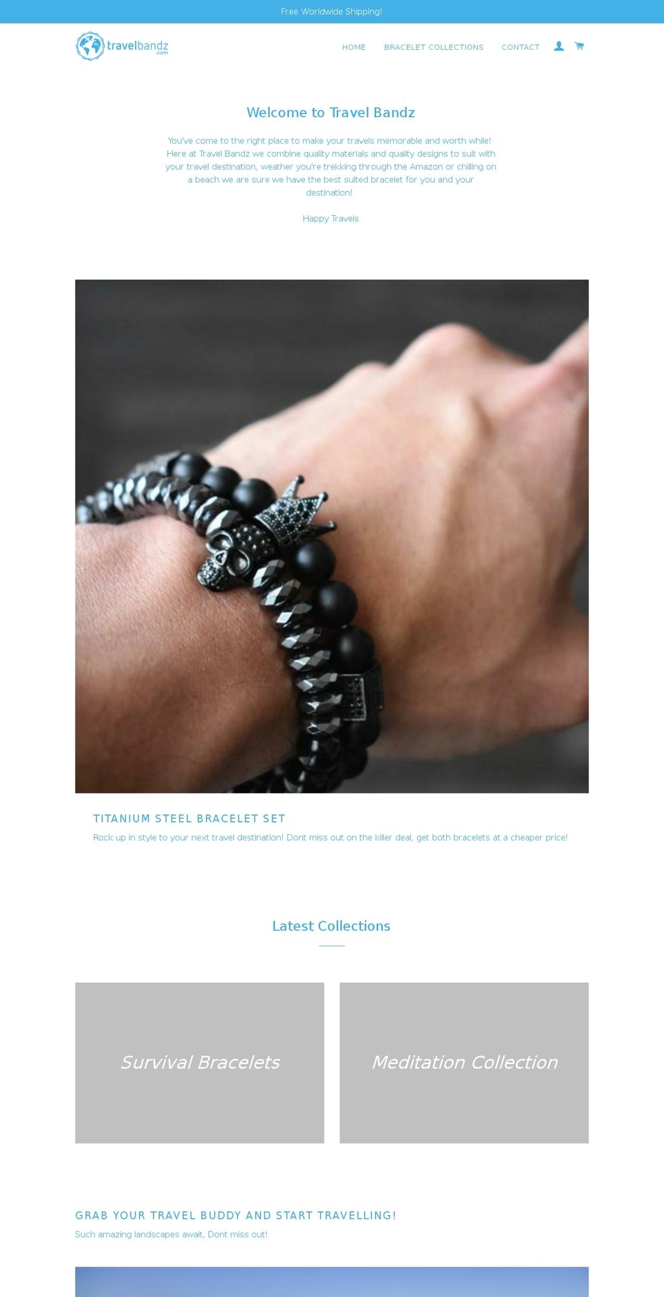 travelbandz.com — Shopify storefront screenshot
