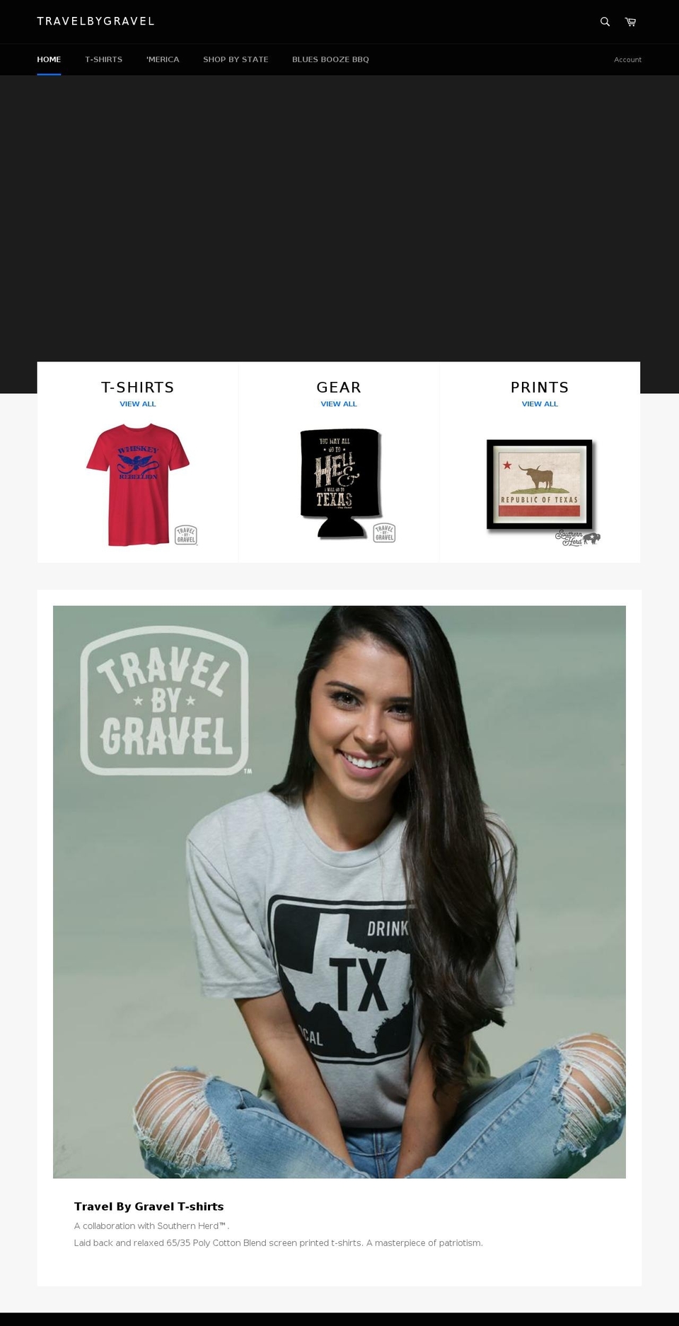 travelbygravel.com shopify website screenshot