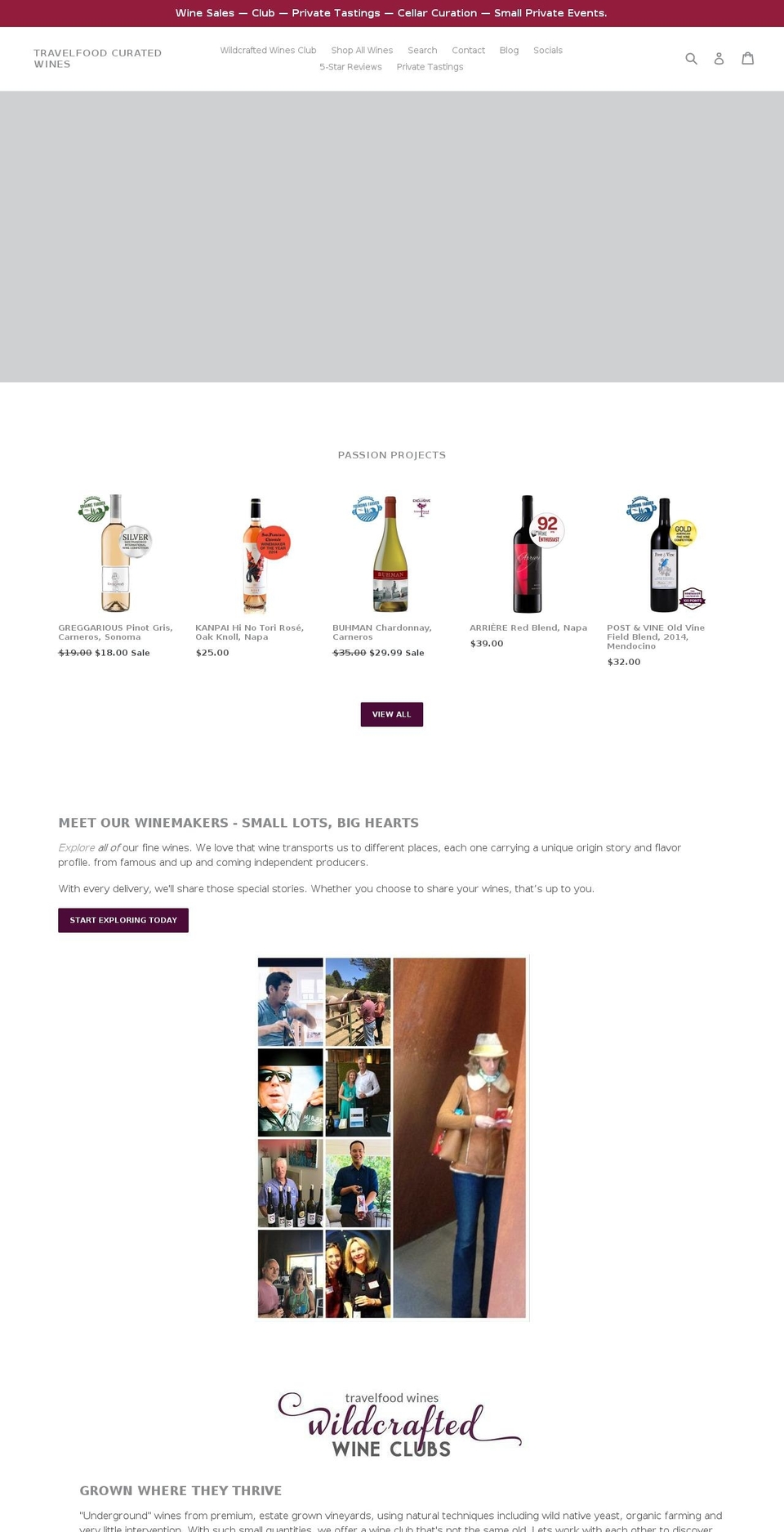 travelfood.com — Shopify storefront screenshot