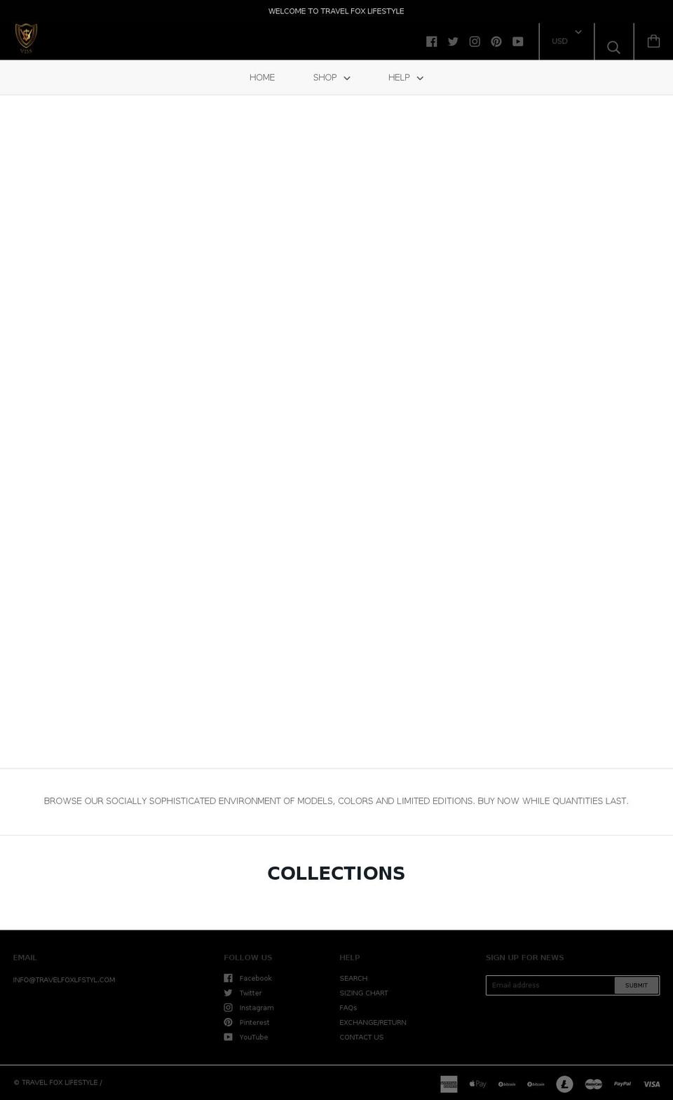 travelfox-na.com — Shopify storefront screenshot