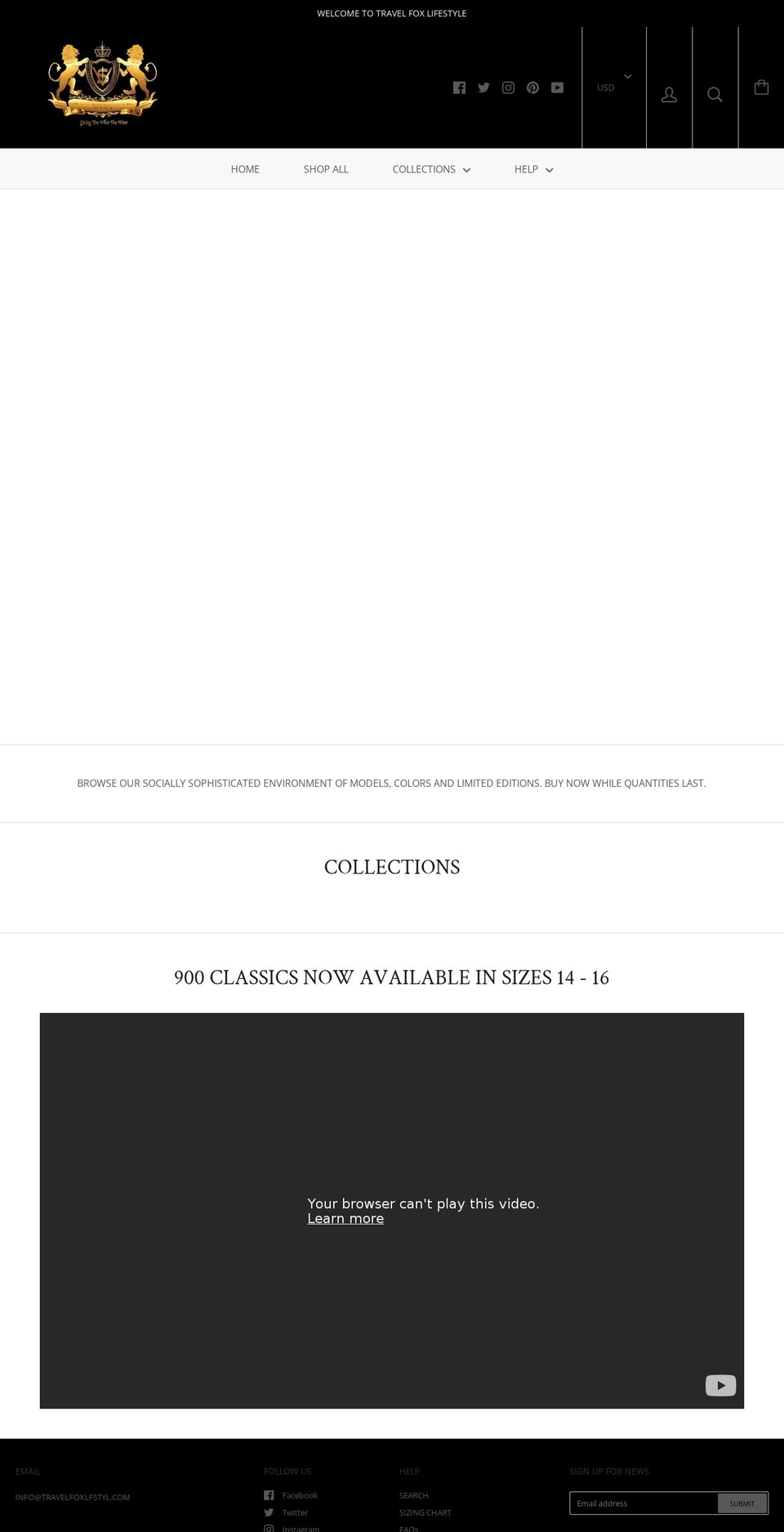 travelfoxlfstyl.com shopify website screenshot