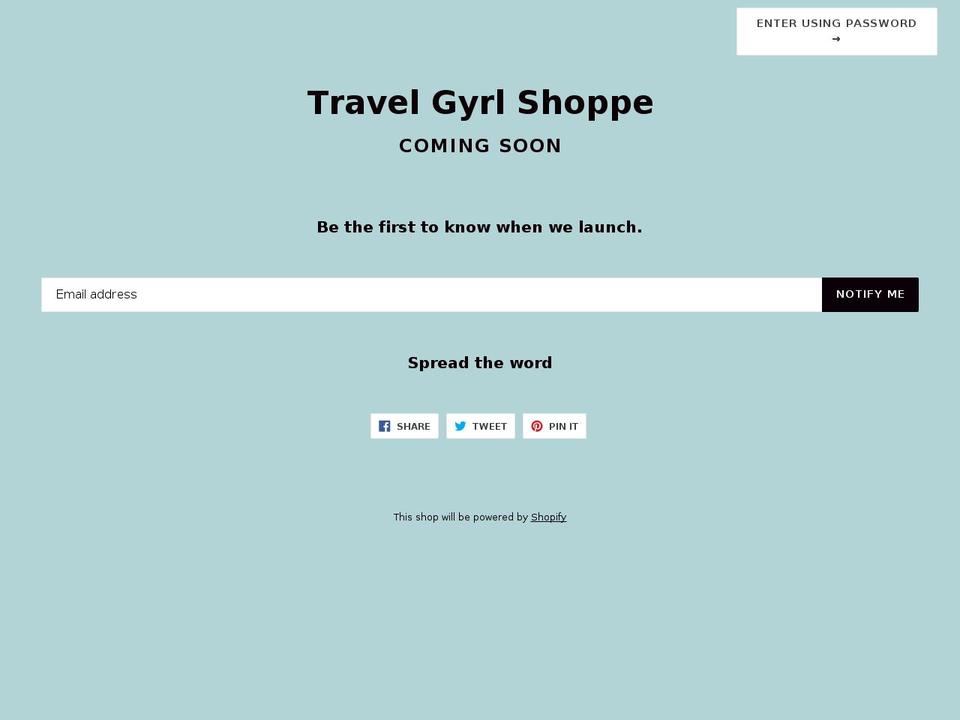travelgyrlshoppe.com — Shopify storefront screenshot
