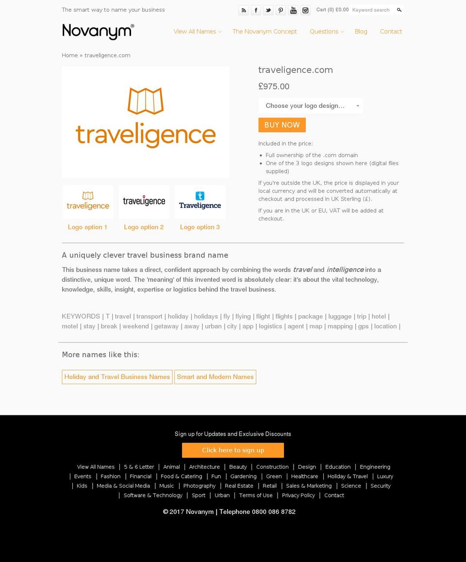 traveligence.com shopify website screenshot