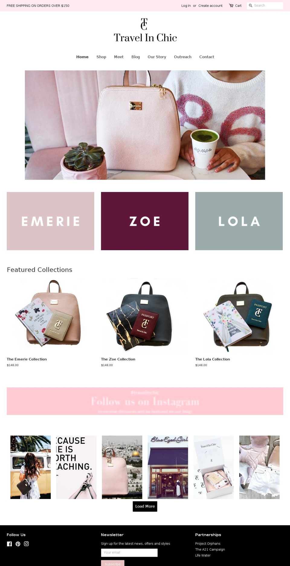 travelinchic.com — Shopify storefront screenshot