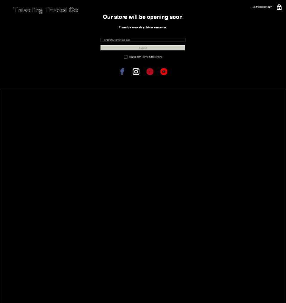 travelingthread.com shopify website screenshot