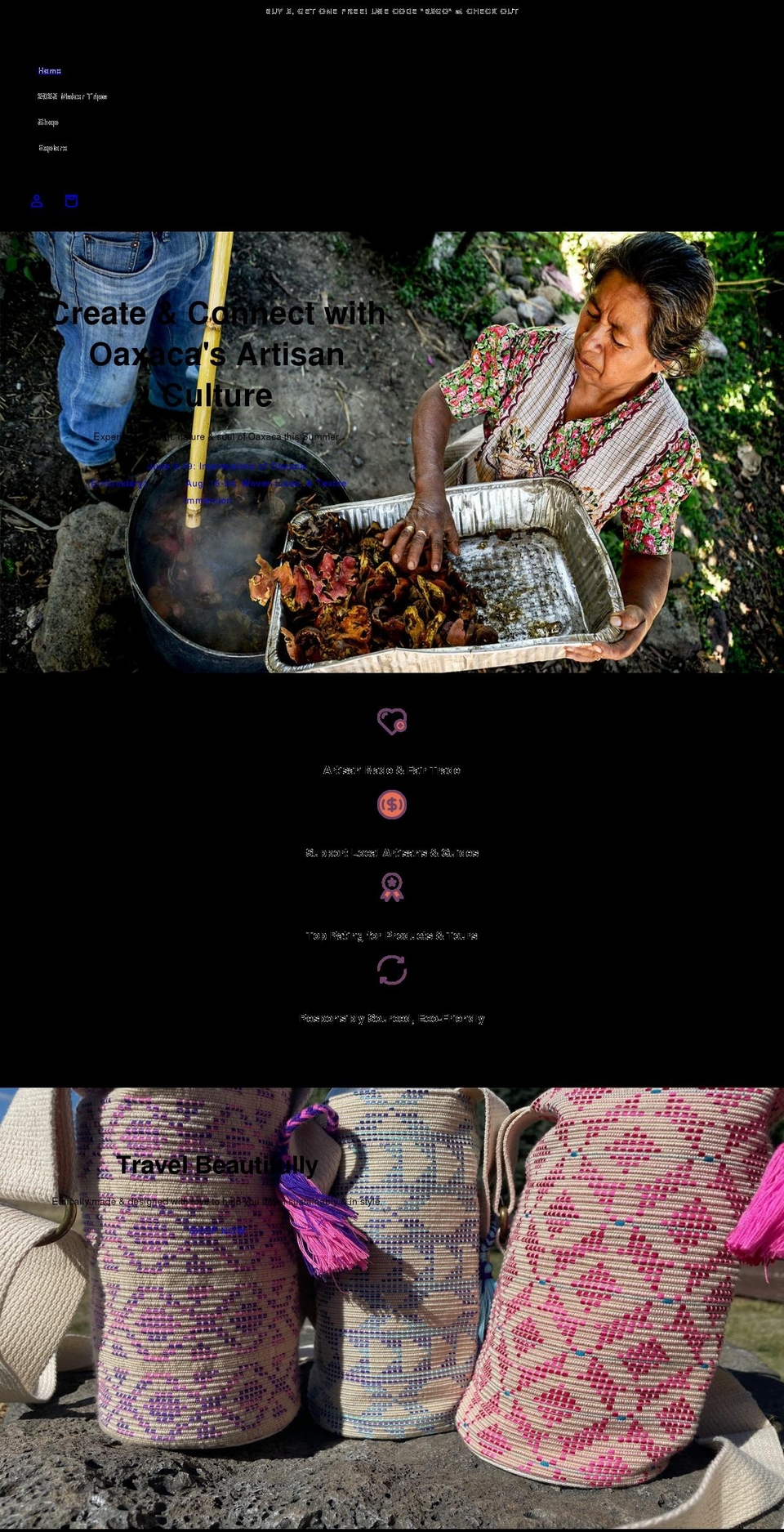 travelingtradersbazaar.com shopify website screenshot