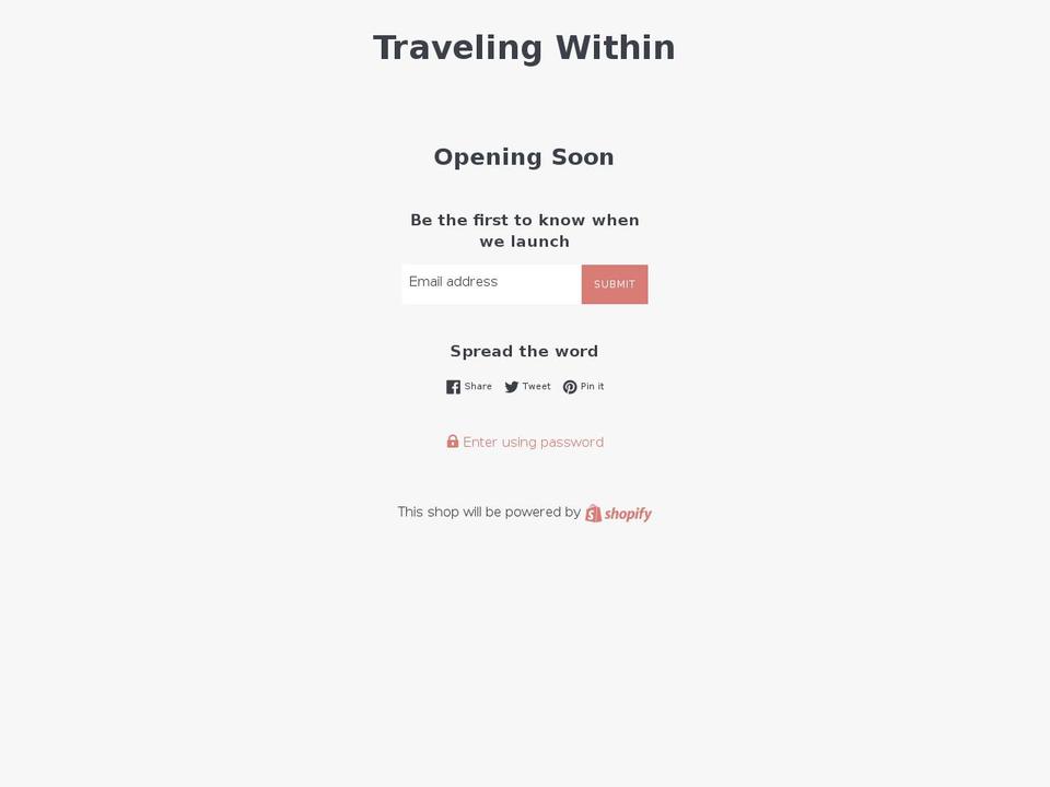 travelingwithin.com — Shopify storefront screenshot