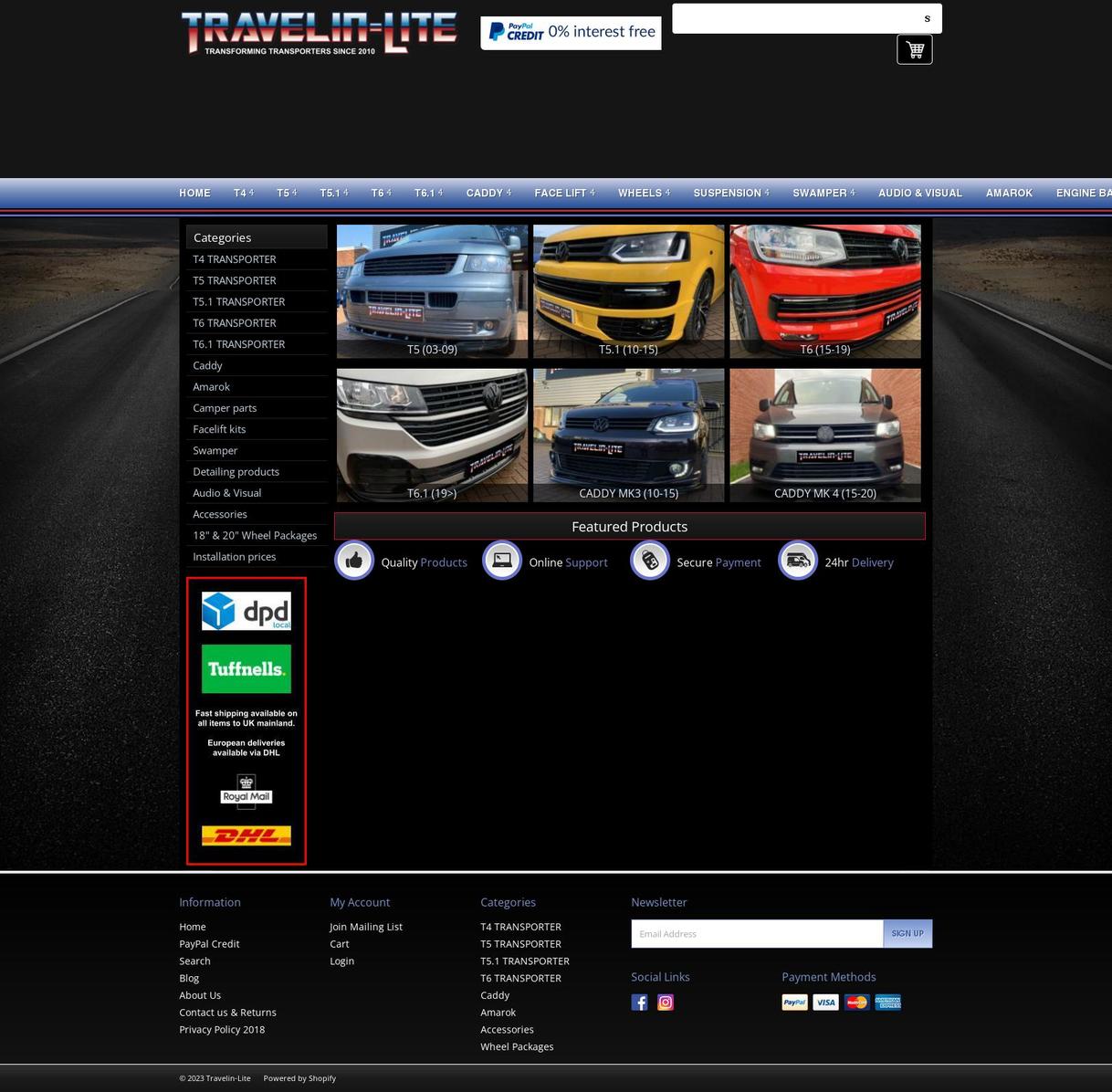 froo-shopify-2-column Shopify theme site example travelinlite-transporters.co.uk