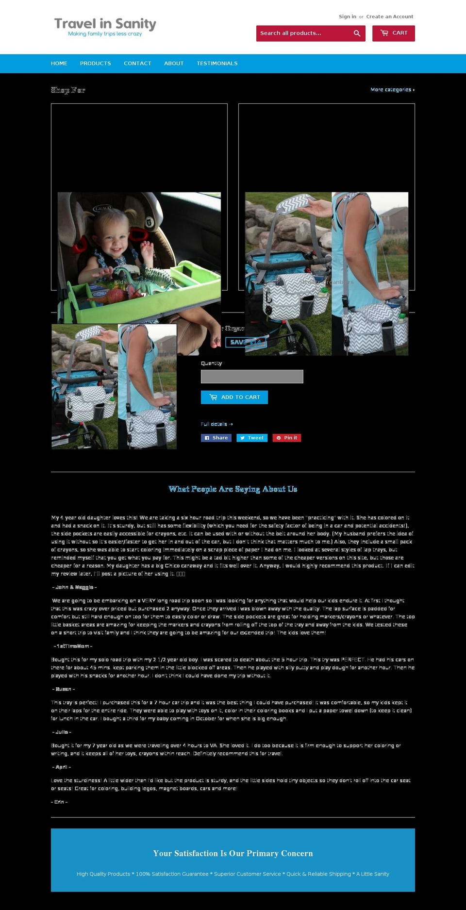 travelinsanity.com — Shopify storefront screenshot