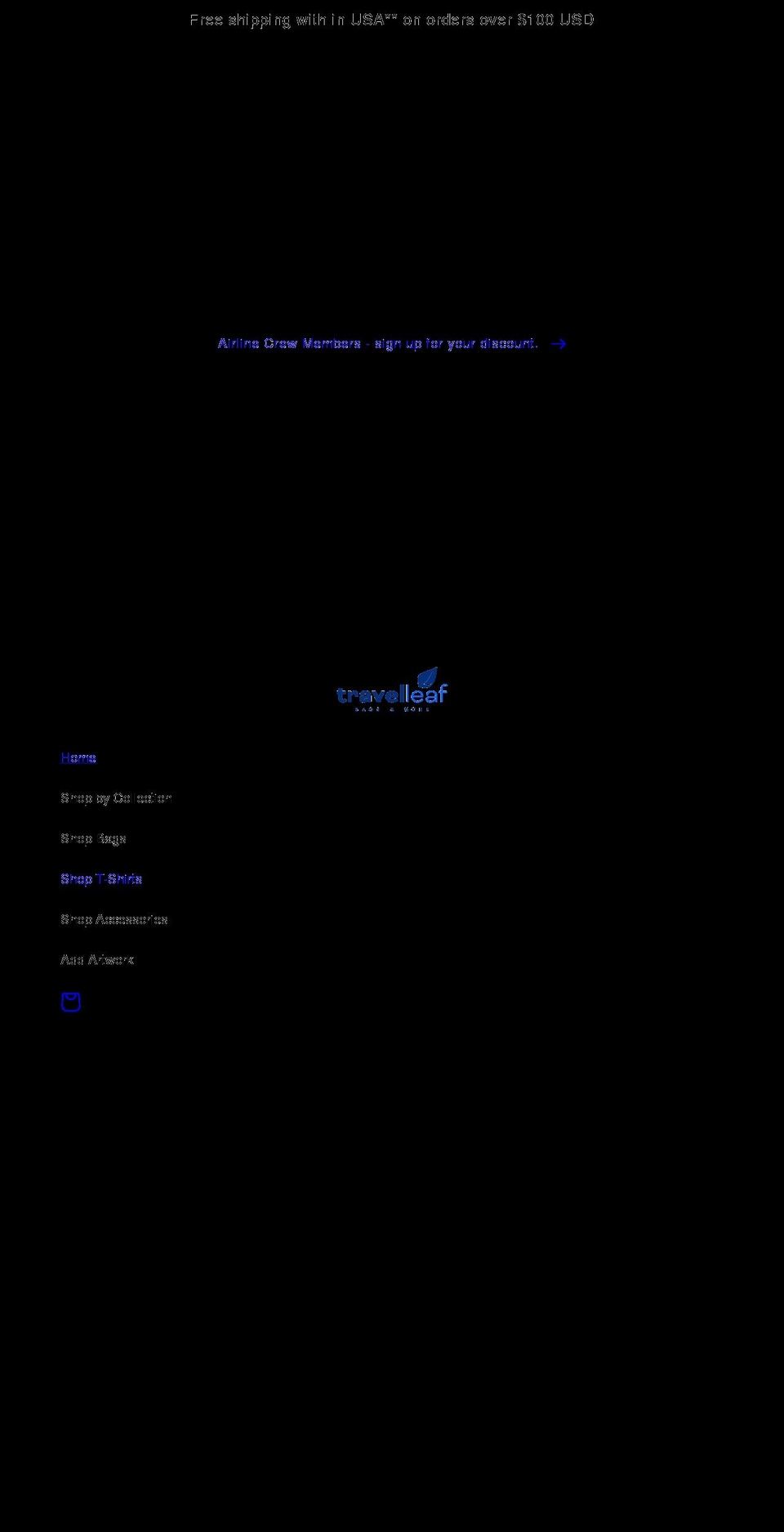 travelleaf.net shopify website screenshot