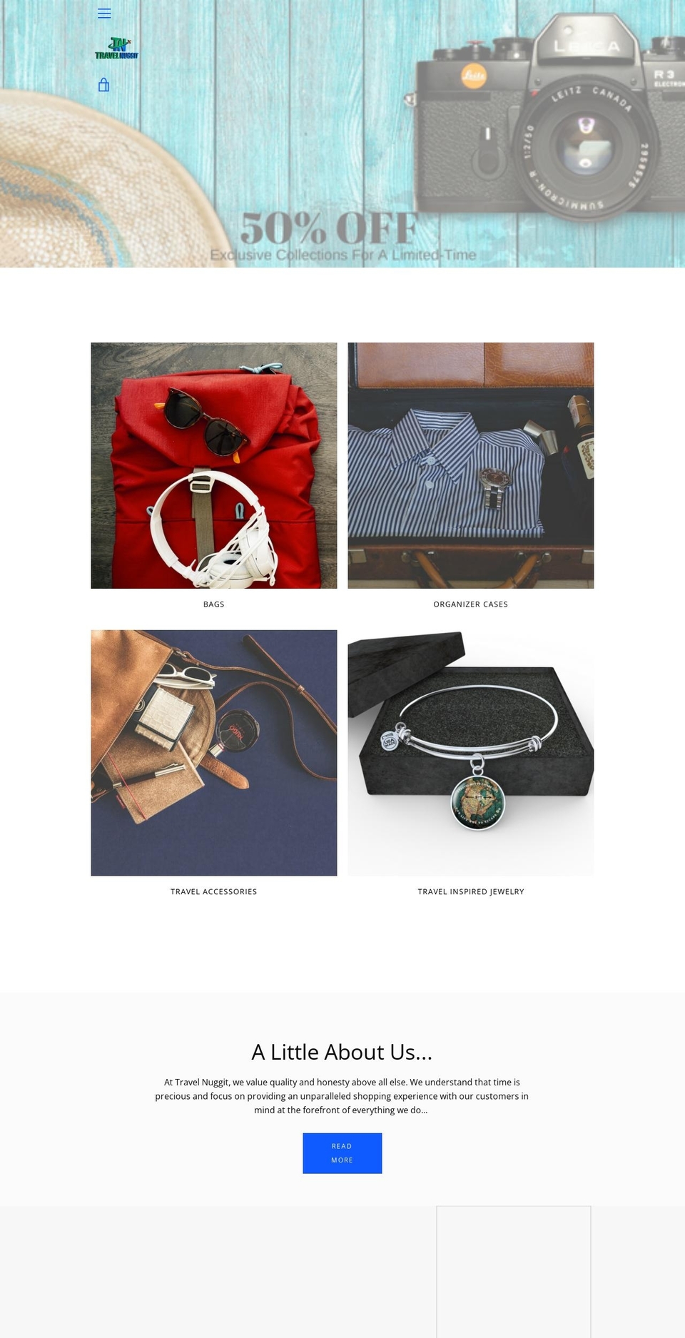travelnuggit.com shopify website screenshot