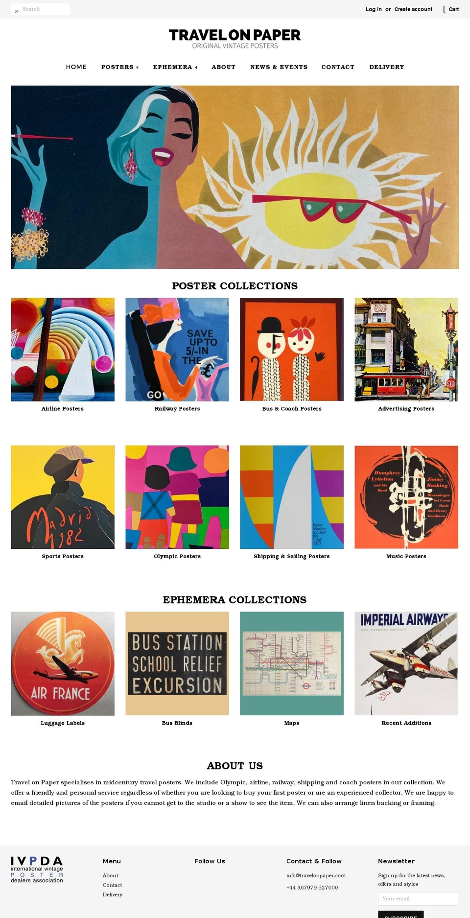 travelonpaper.com shopify website screenshot