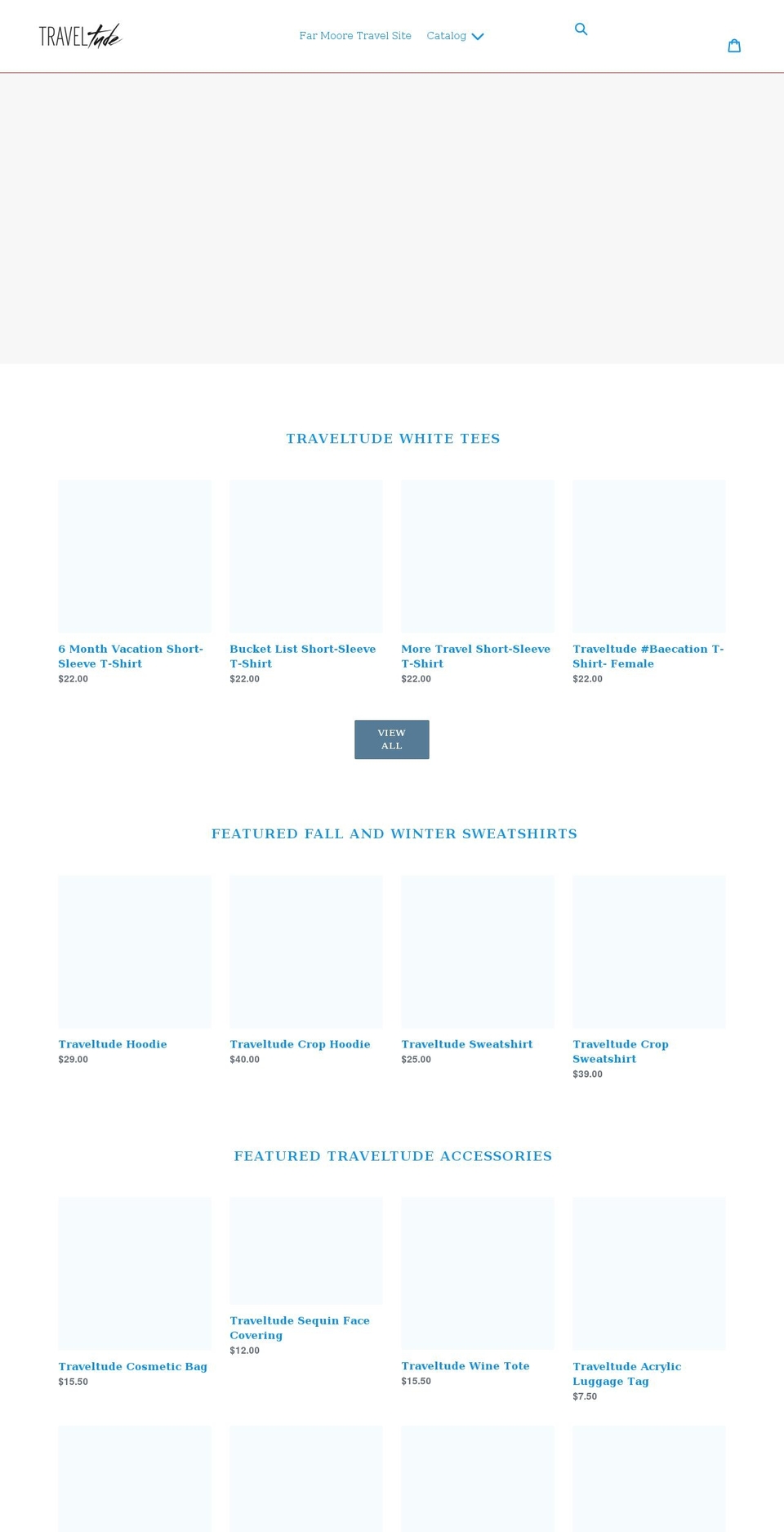 traveltude.net shopify website screenshot