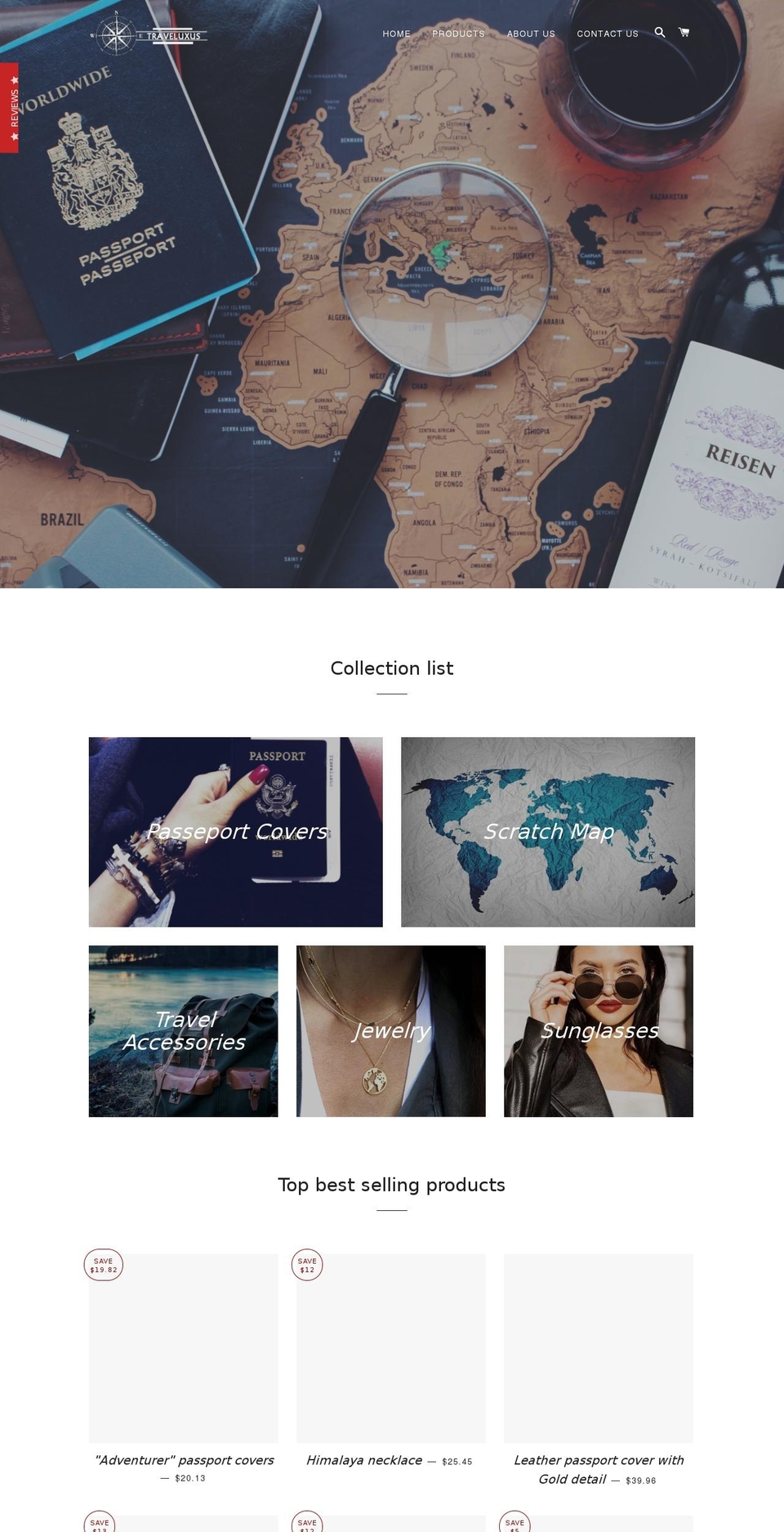 traveluxus.com — Shopify storefront screenshot